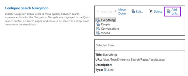 Configure Search Navigation